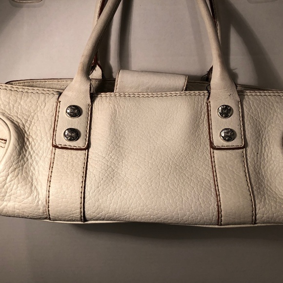 michael kors white leather purse